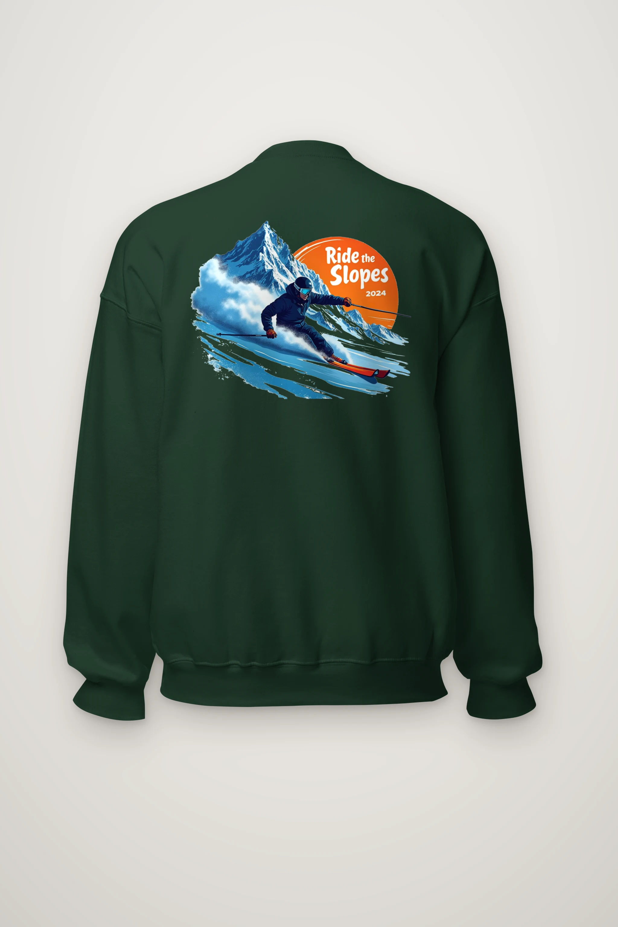 "Ride The Slopes" Heavy Blend Unisex Crewneck Sweatshirt