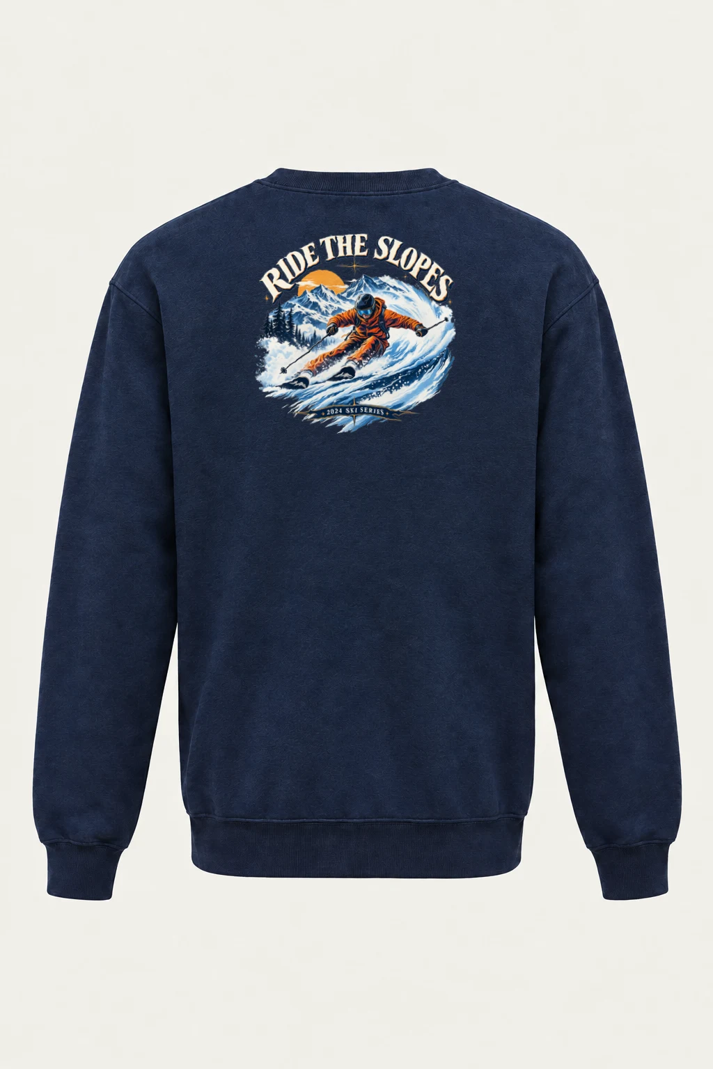 "Ride The Slopes" Heavy Blend Unisex Crewneck Sweatshirt | Gildan 18000