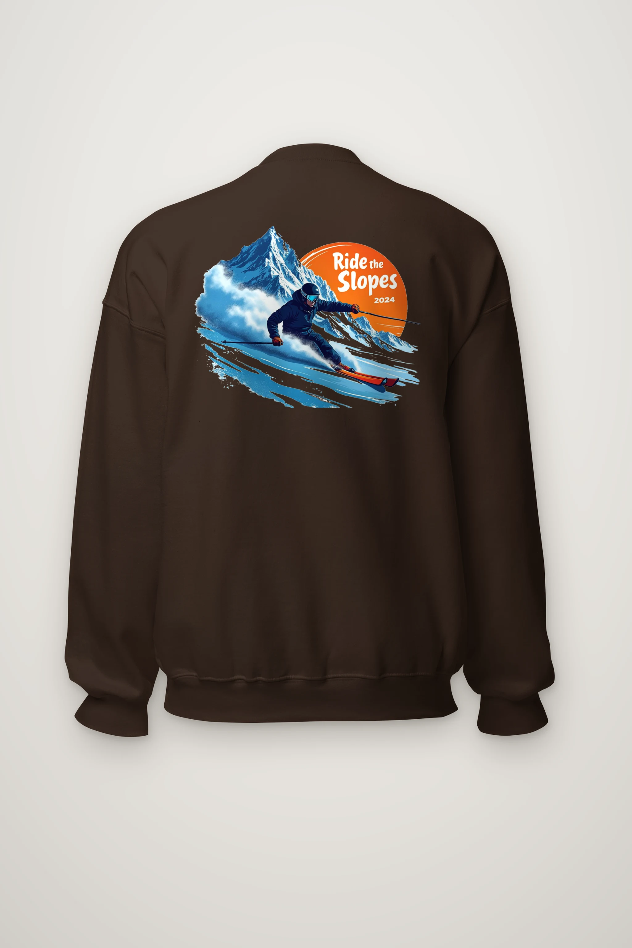 "Ride The Slopes" Heavy Blend Unisex Crewneck Sweatshirt