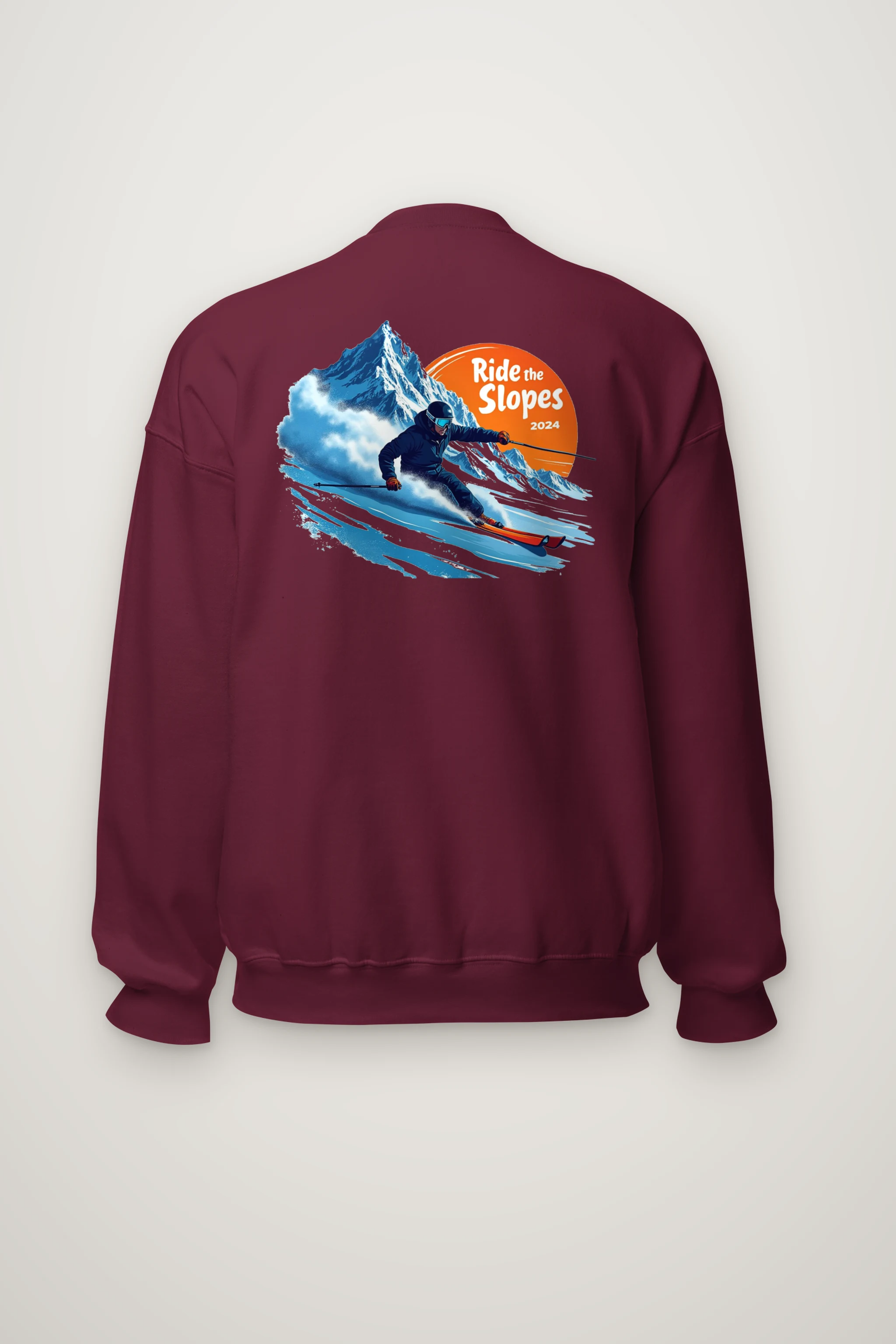 "Ride The Slopes" Heavy Blend Unisex Crewneck Sweatshirt