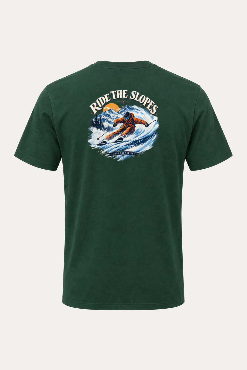 "Ride The Slopes" Heavyweight Unisex Crewneck T-shirt | Gildan 5000