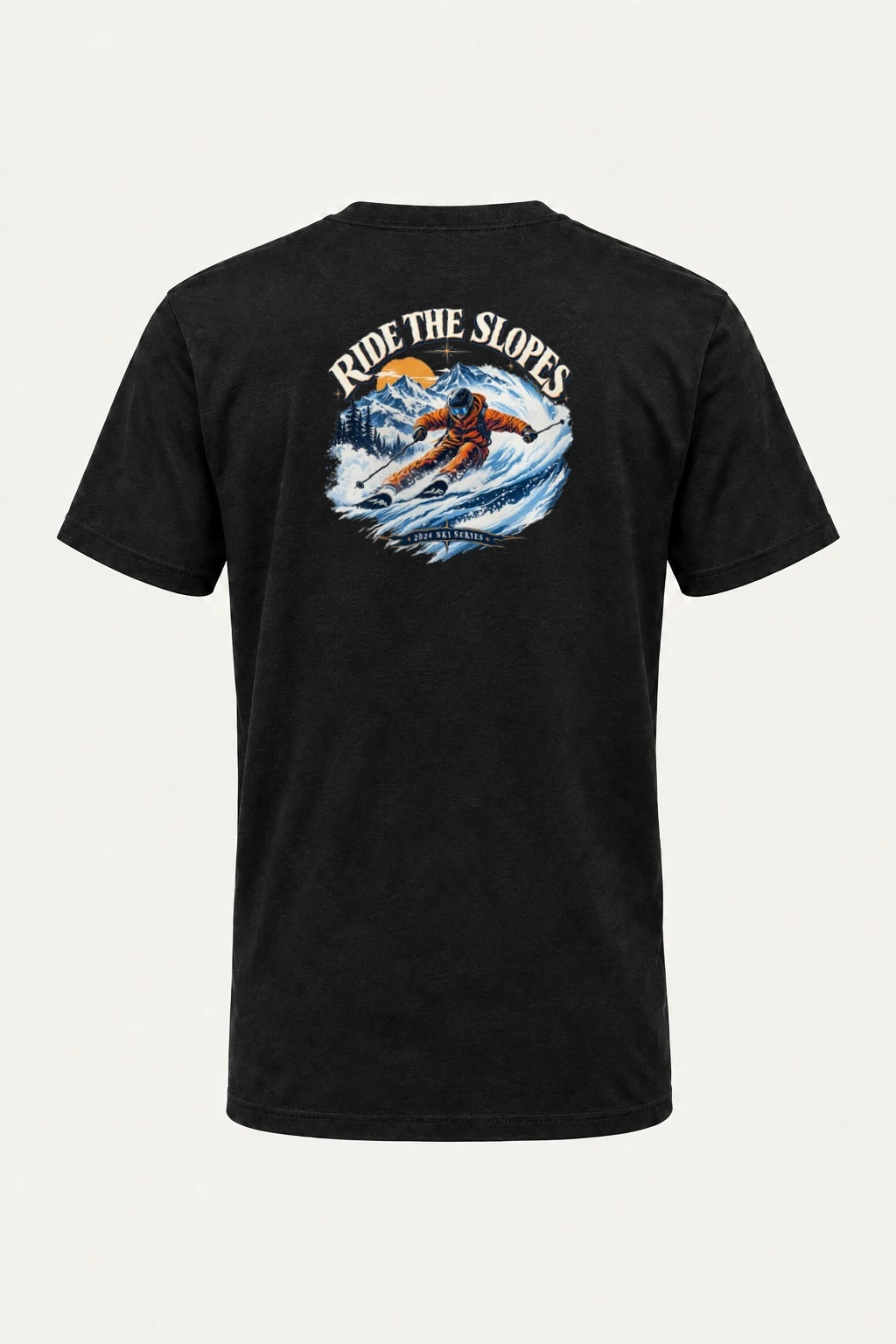 "Ride The Slopes" Heavyweight Unisex Crewneck T-shirt | Gildan 5000