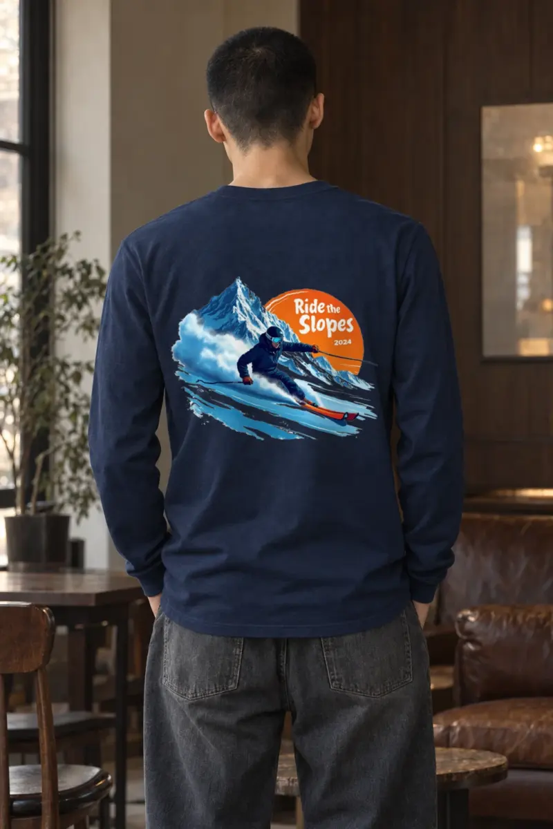"Ride The Slopes" Unisex Longsleeve T-shirt | Gildan 2400