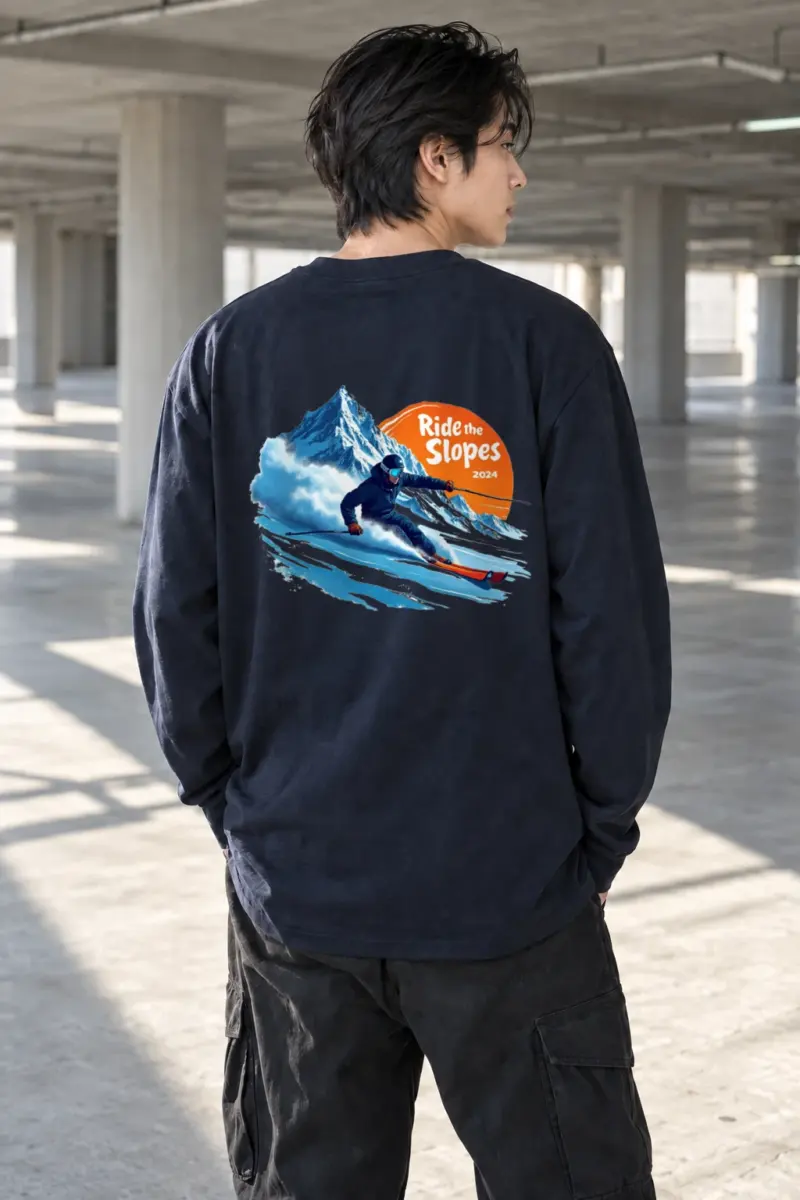 “Ride The Slopes” Unisex Longsleeve T-shirt | Gildan 2400