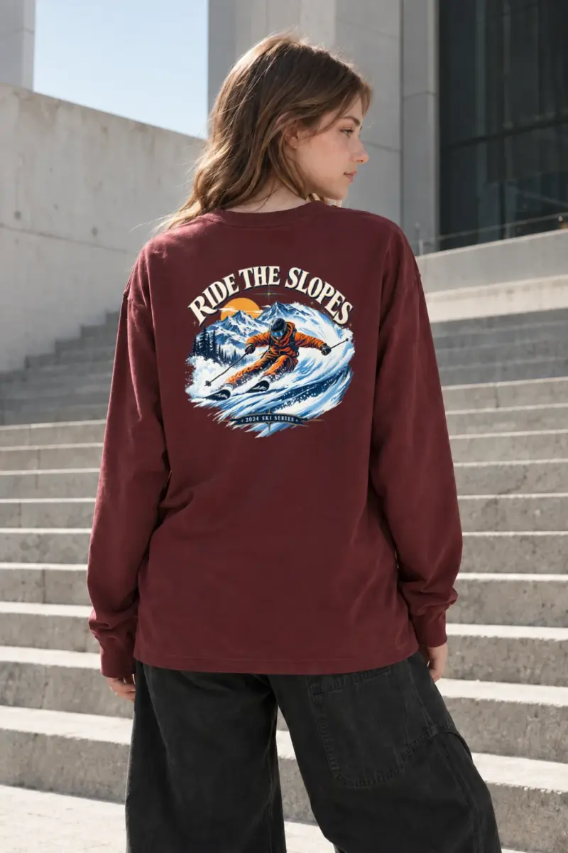 "Ride The Slopes" Unisex Longsleeve T-shirt | Gildan 2400