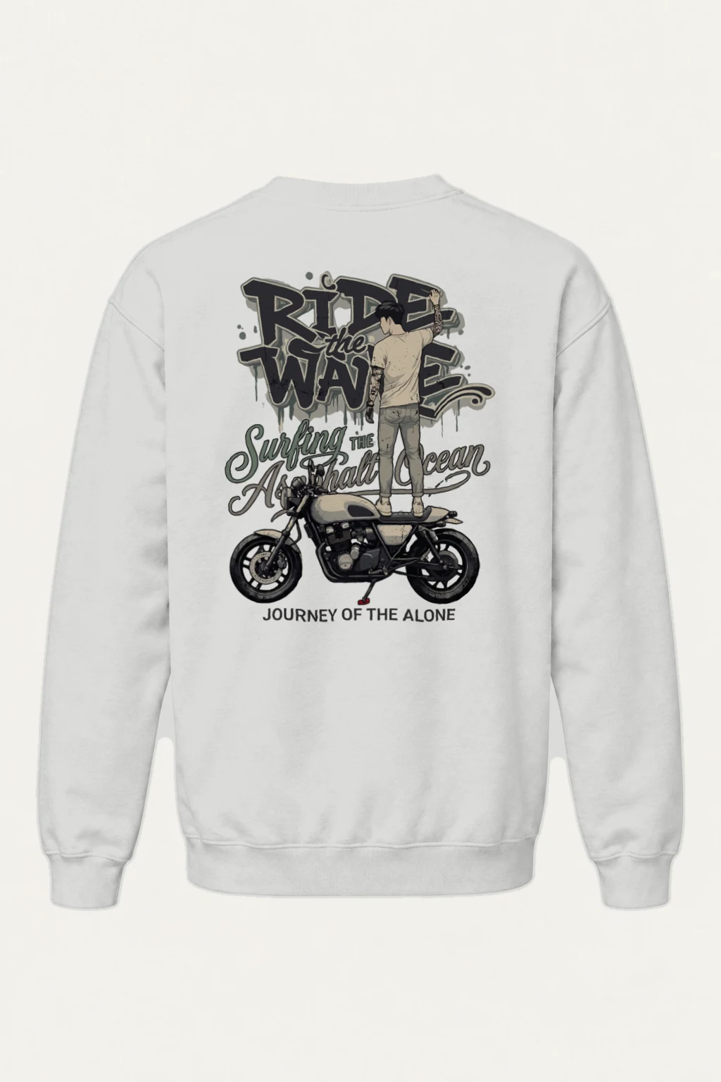"Ride The Wave" Heavy Blend Unisex Crewneck Sweatshirt | Gildan 18000