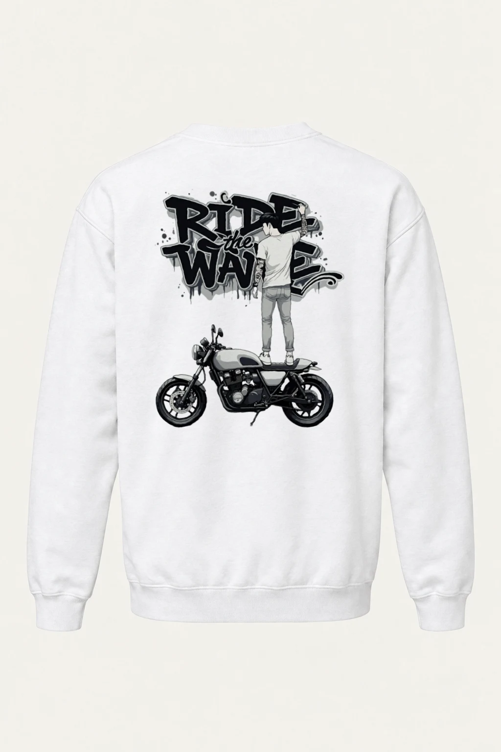 "Ride The Wave" Heavy Blend Unisex Crewneck Sweatshirt | Gildan 18000