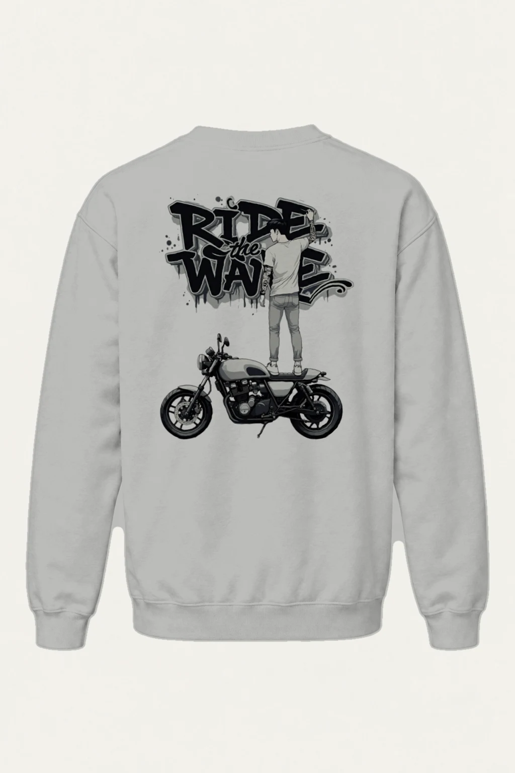 "Ride The Wave" Heavy Blend Unisex Crewneck Sweatshirt | Gildan 18000