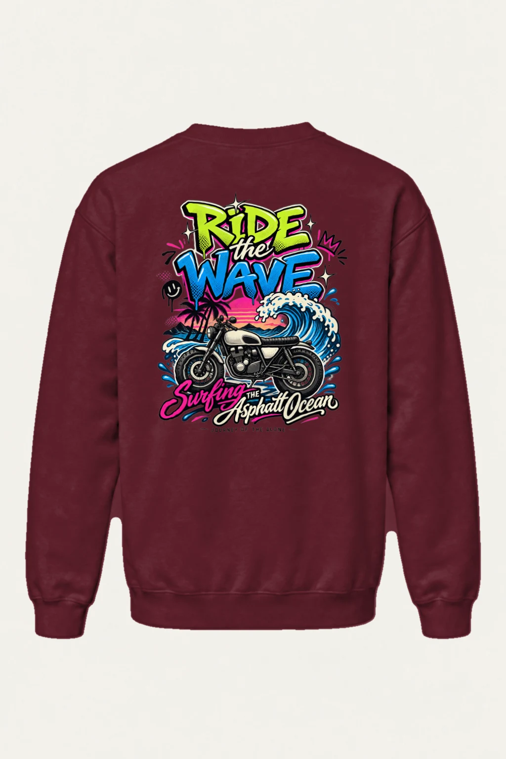 "Ride The Wave" Heavy Blend Unisex Crewneck Sweatshirt | Gildan 18000