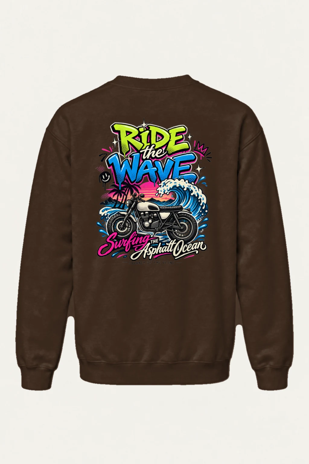 "Ride The Wave" Heavy Blend Unisex Crewneck Sweatshirt | Gildan 18000
