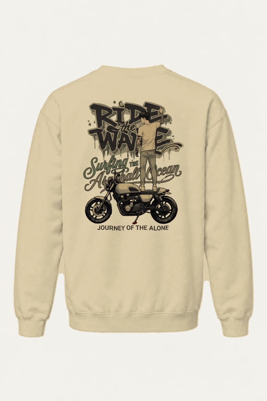 "Ride The Wave" Heavy Blend Unisex Crewneck Sweatshirt | Gildan 18000