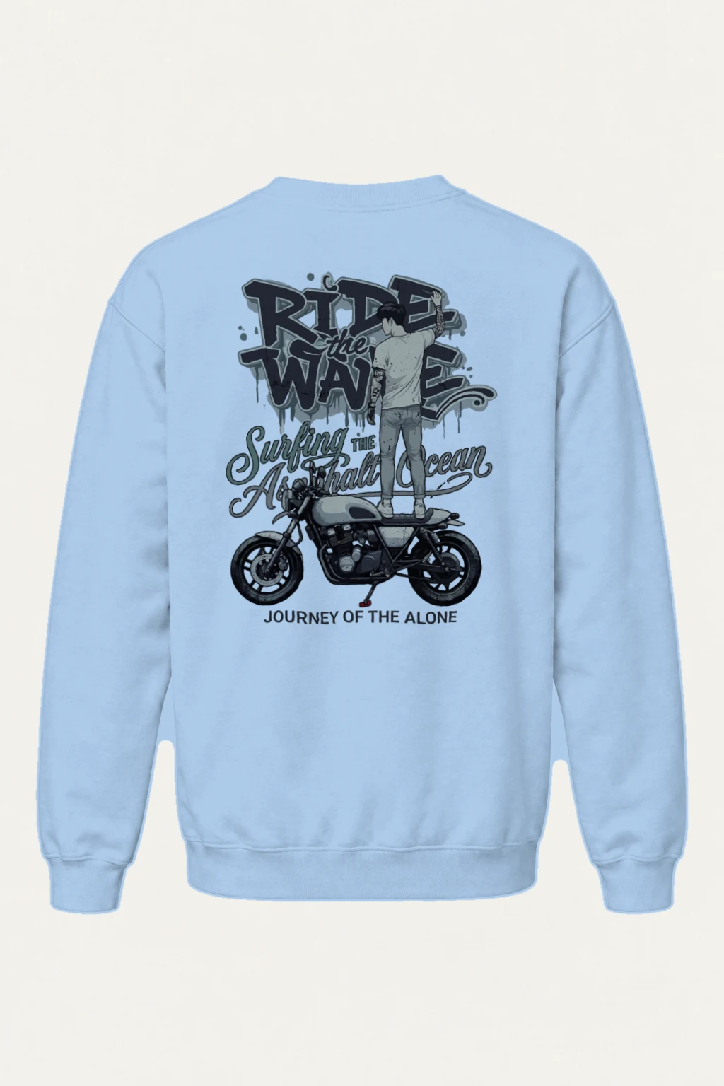"Ride The Wave" Heavy Blend Unisex Crewneck Sweatshirt | Gildan 18000