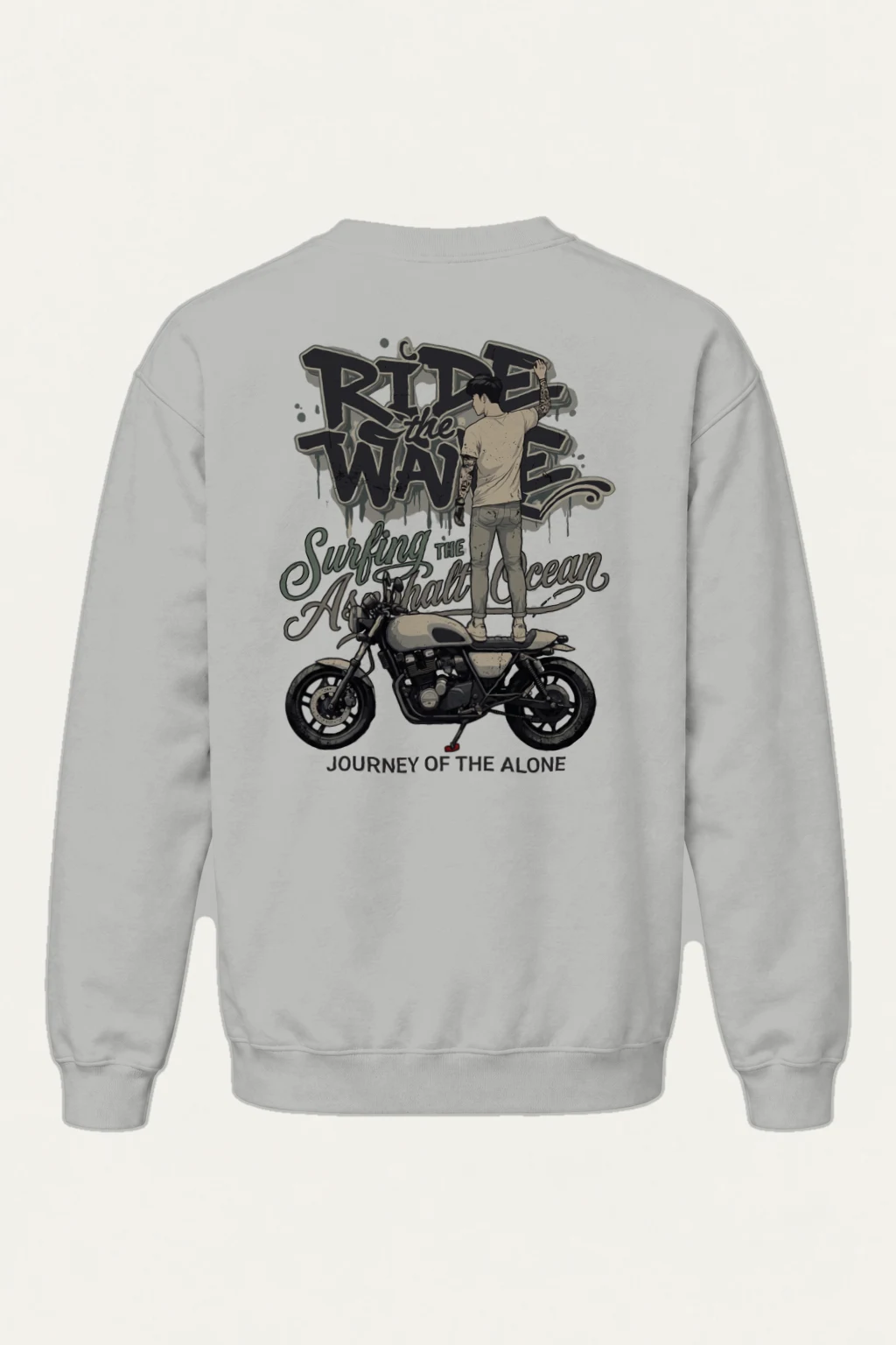 "Ride The Wave" Heavy Blend Unisex Crewneck Sweatshirt | Gildan 18000