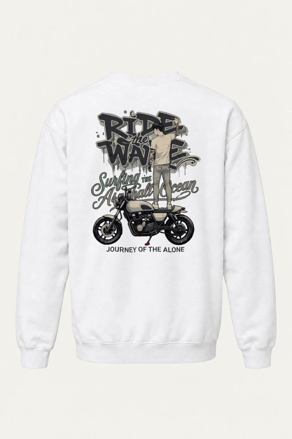 "Ride The Wave" Heavy Blend Unisex Crewneck Sweatshirt | Gildan 18000