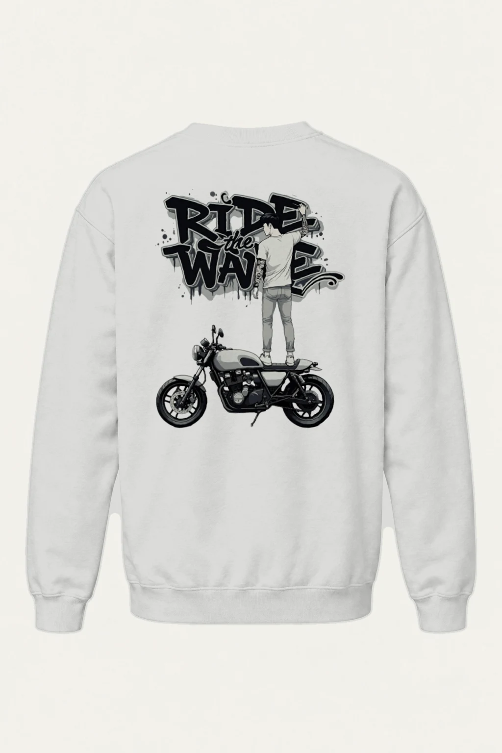 "Ride The Wave" Heavy Blend Unisex Crewneck Sweatshirt | Gildan 18000