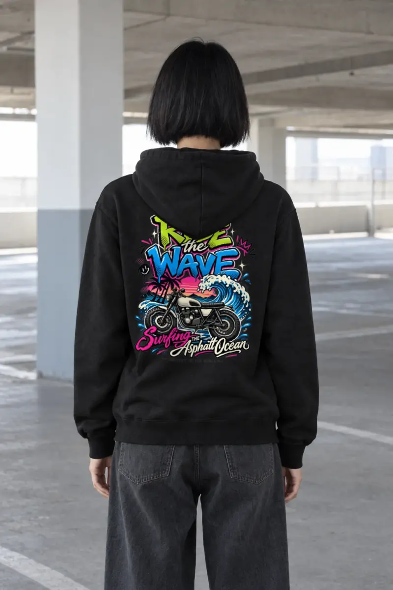 "Ride The Wave" Heavy Blend Unisex Pullover Hoodie | Gildan 18500
