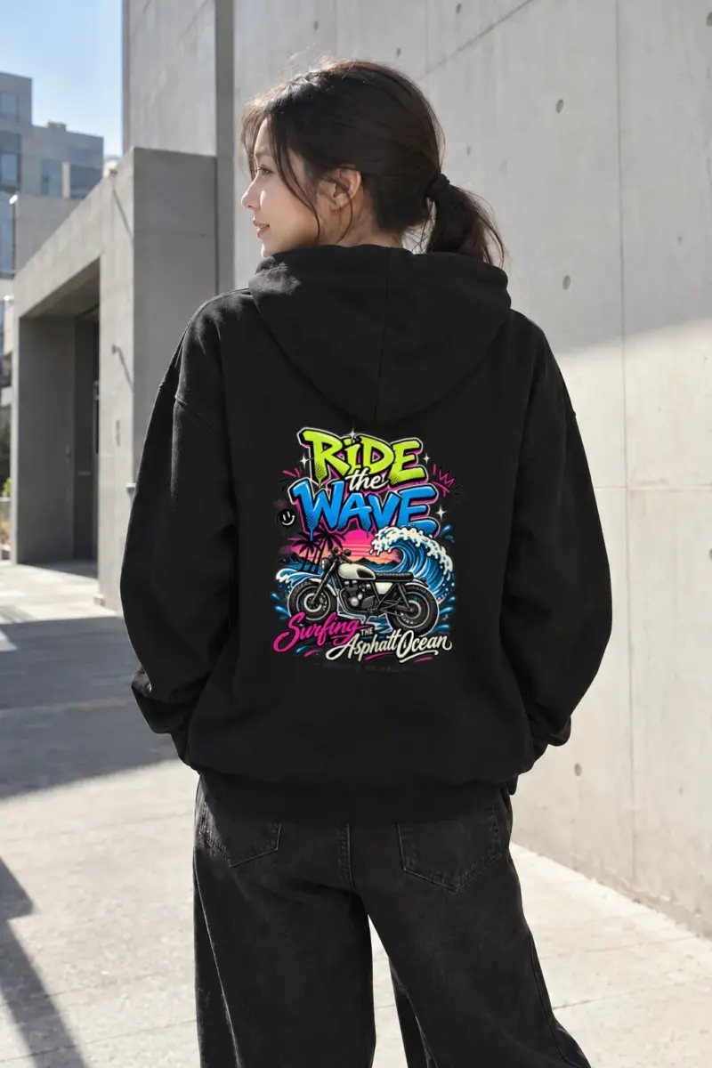 "Ride The Wave" Heavy Blend Unisex Pullover Hoodie | Gildan 18500