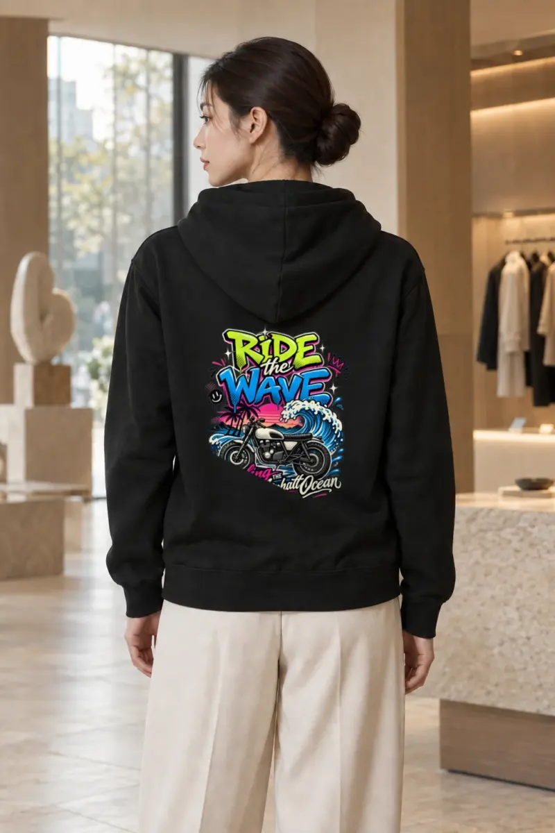 "Ride The Wave" Heavy Blend Unisex Pullover Hoodie | Gildan 18500