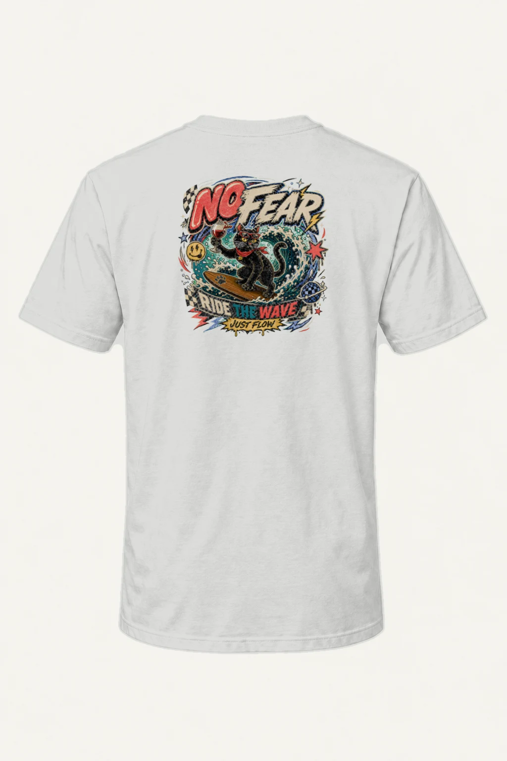"Ride The Wave" Heavyweight Unisex Crewneck T-shirt | Gildan 5000