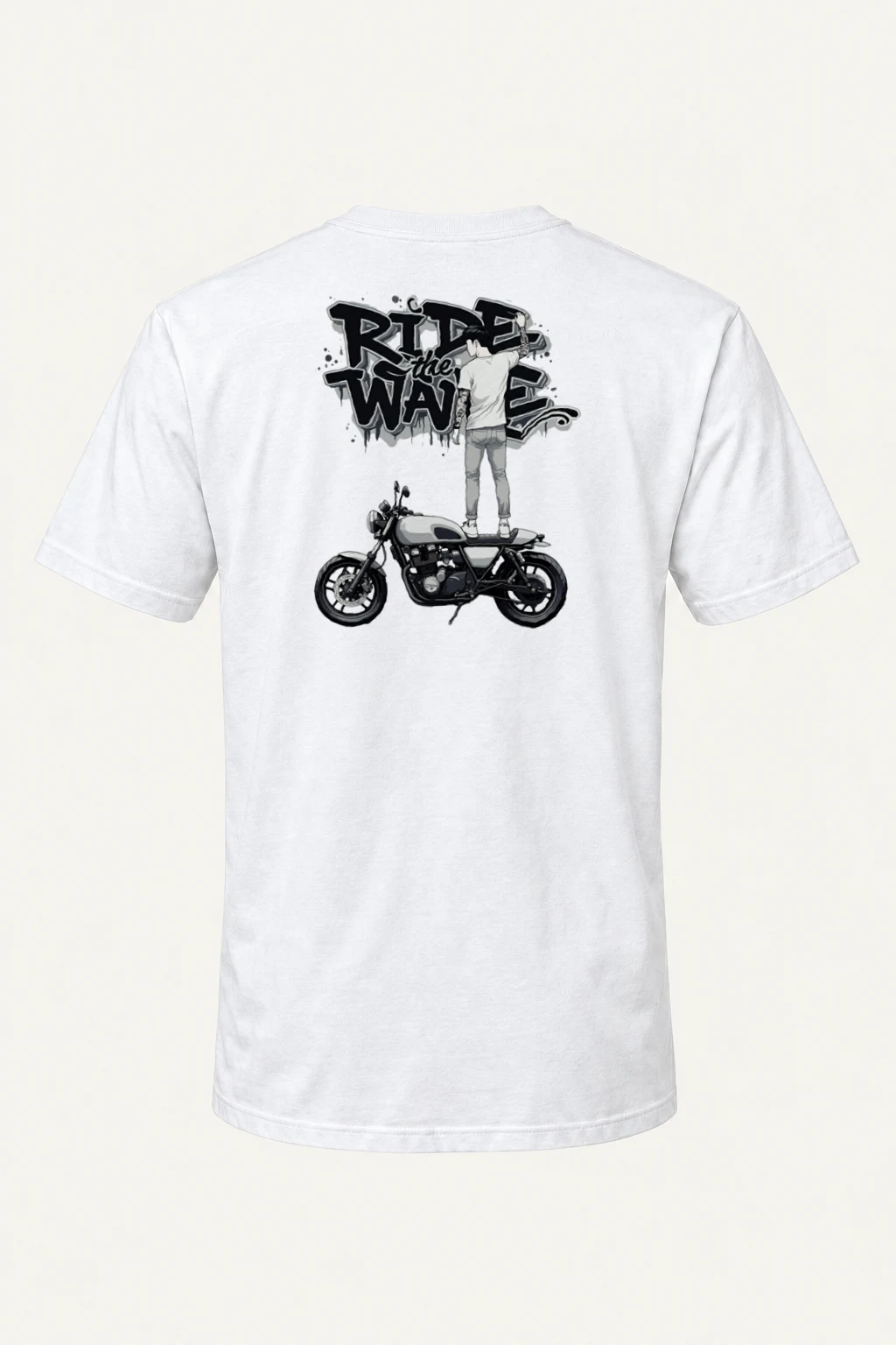 "Ride the Wave" Heavyweight Unisex Crewneck T-shirt | Gildan 5000