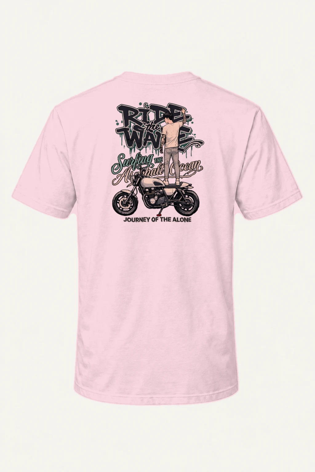 "Ride The Wave" Heavyweight Unisex Crewneck T-shirt | Gildan 5000