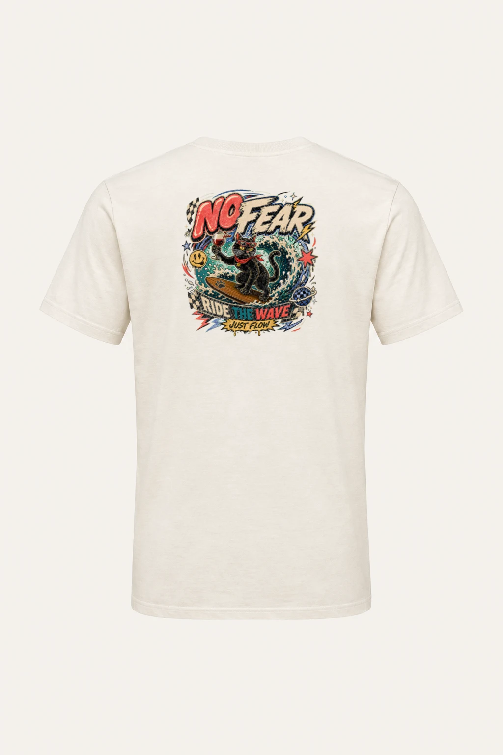 "Ride The Wave" Heavyweight Unisex Crewneck T-shirt | Gildan 5000