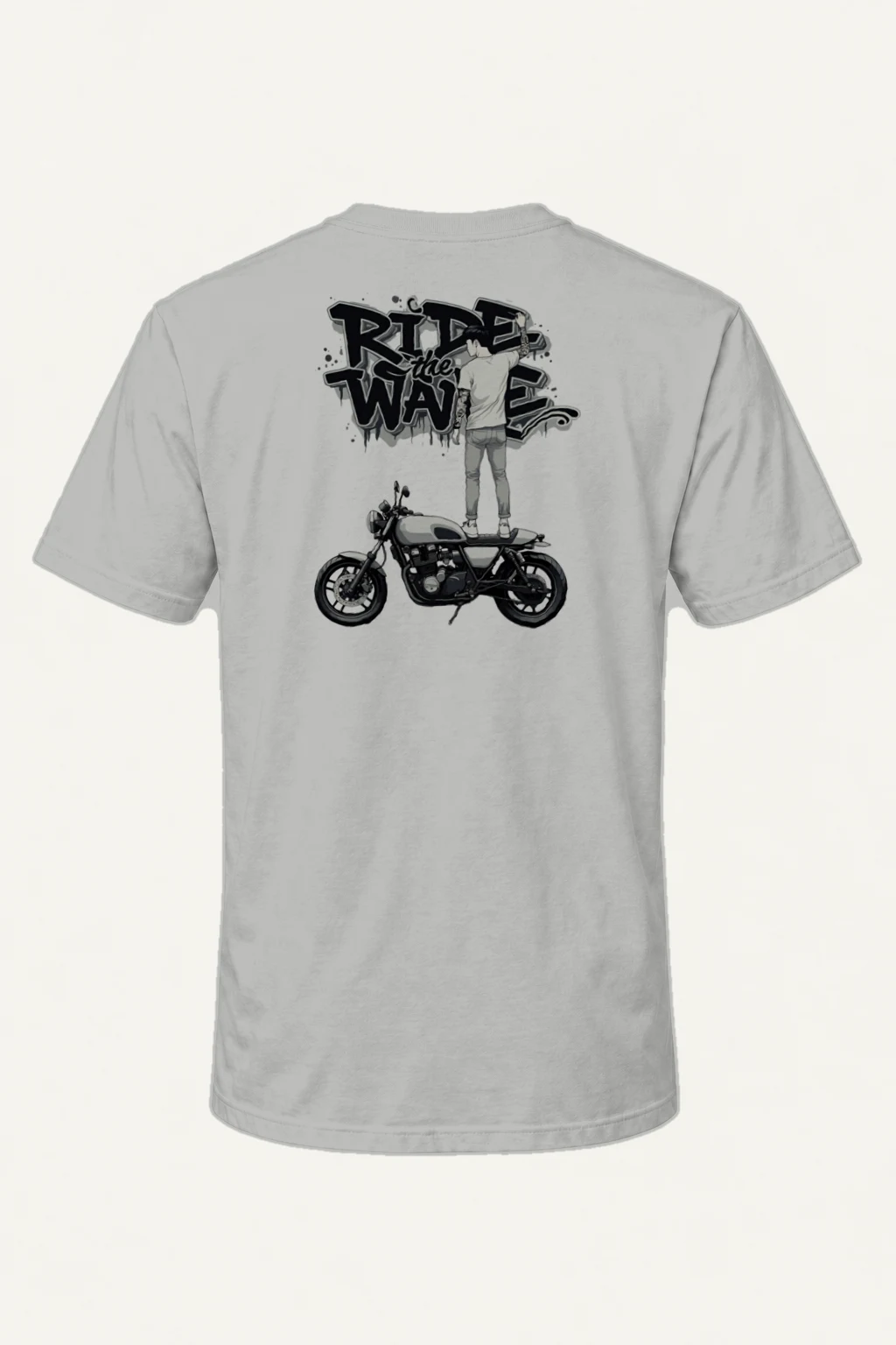 "Ride the Wave" Heavyweight Unisex Crewneck T-shirt | Gildan 5000