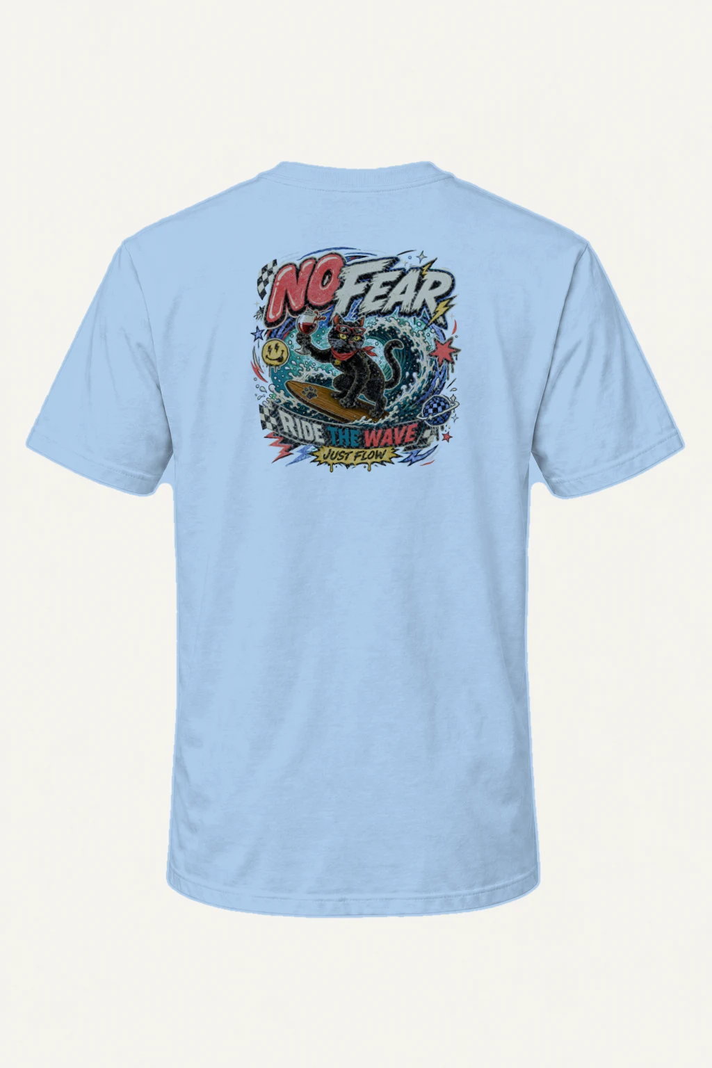 "Ride The Wave" Heavyweight Unisex Crewneck T-shirt | Gildan 5000