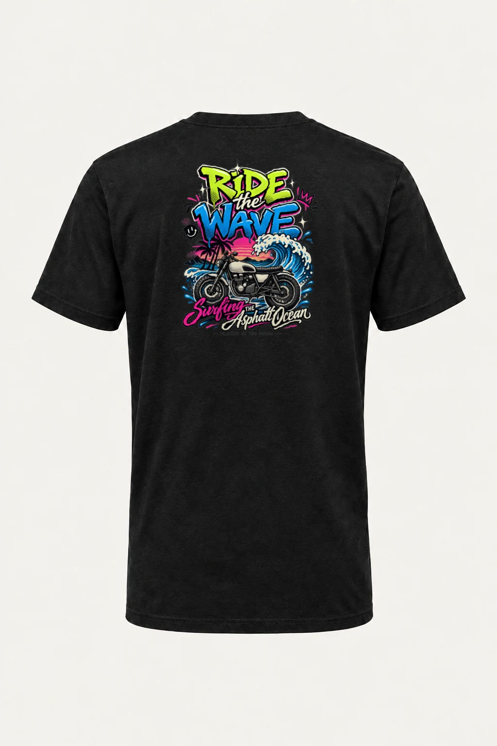 "Ride The Wave" Heavyweight Unisex Crewneck T-shirt | Gildan 5000