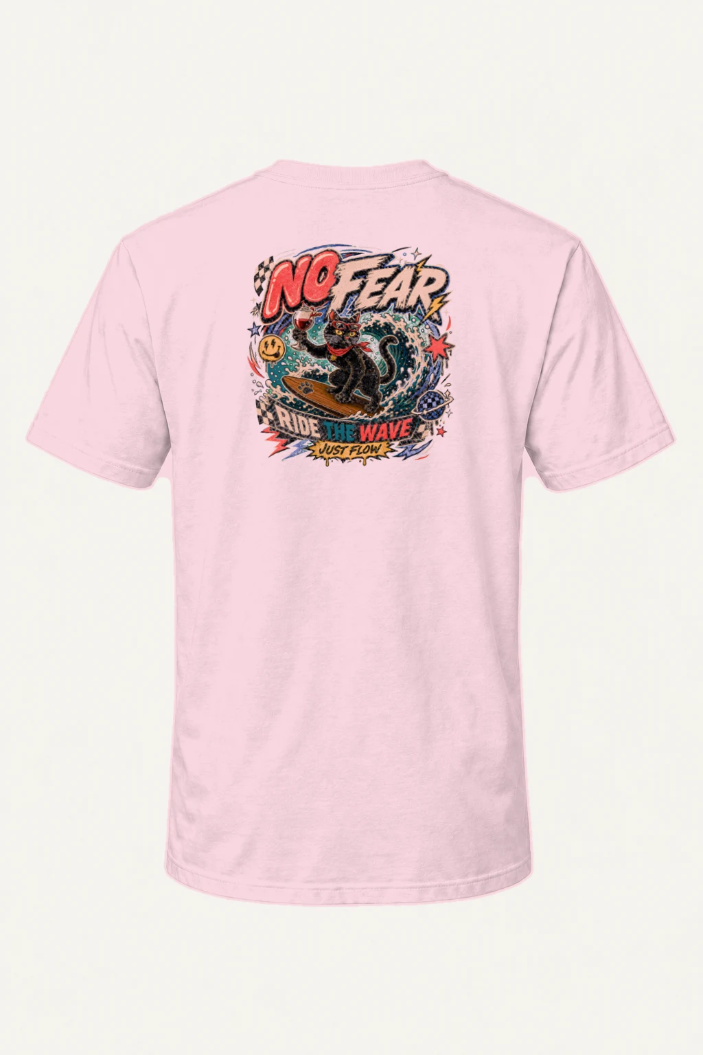 "Ride The Wave" Heavyweight Unisex Crewneck T-shirt | Gildan 5000