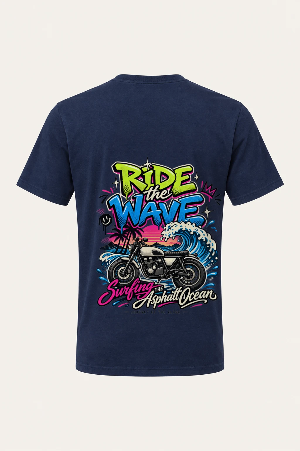 "Ride The Wave" Heavyweight Unisex Crewneck T-shirt | Gildan 5000