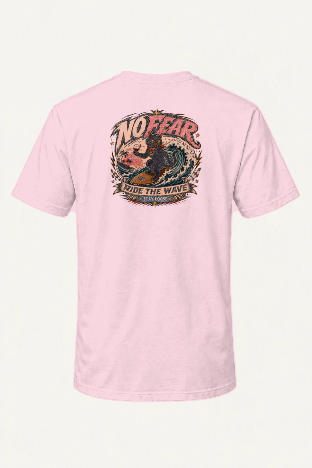 "Ride The Wave" Heavyweight Unisex Crewneck T-shirt | Gildan 5000