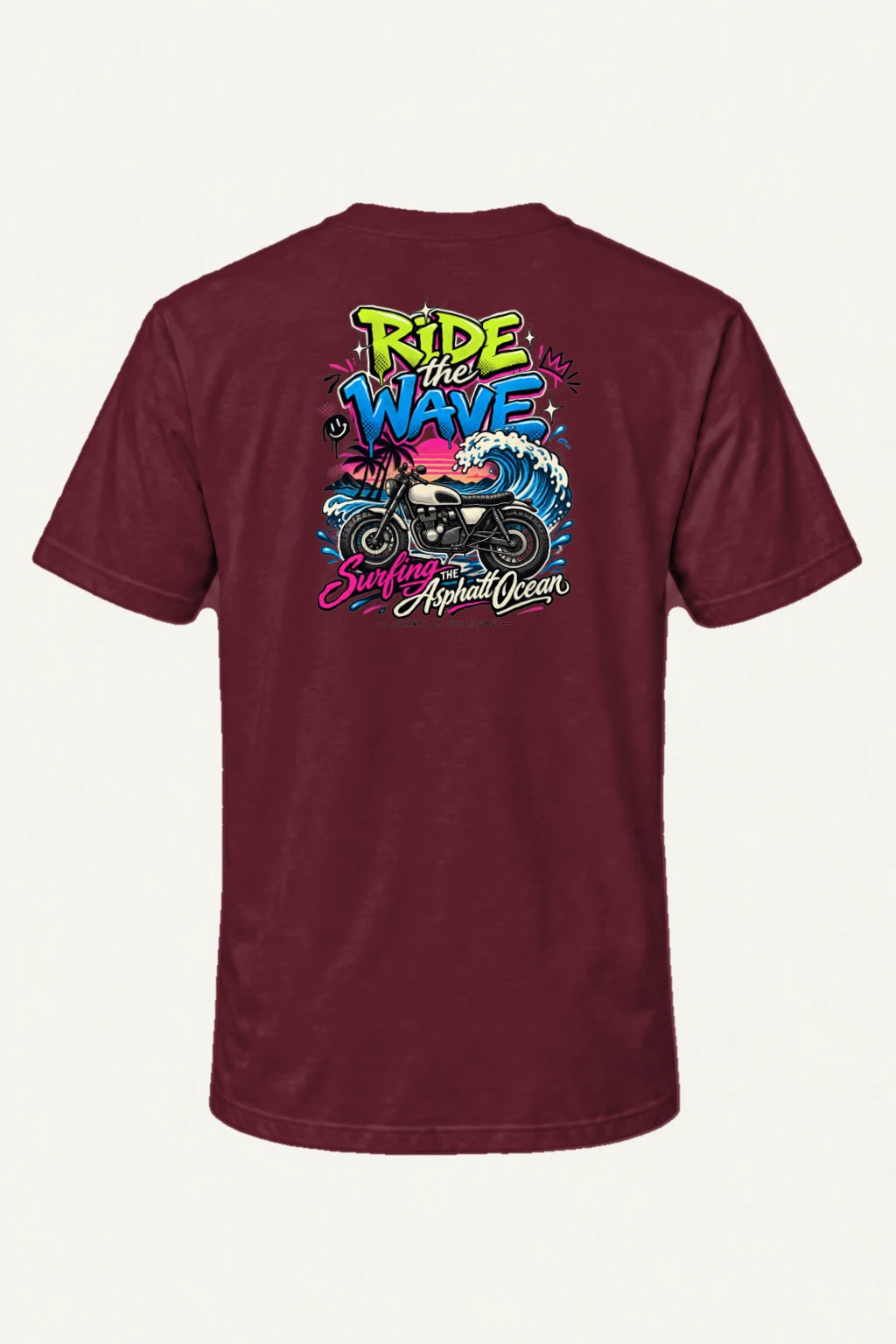 "Ride The Wave" Heavyweight Unisex Crewneck T-shirt | Gildan 5000