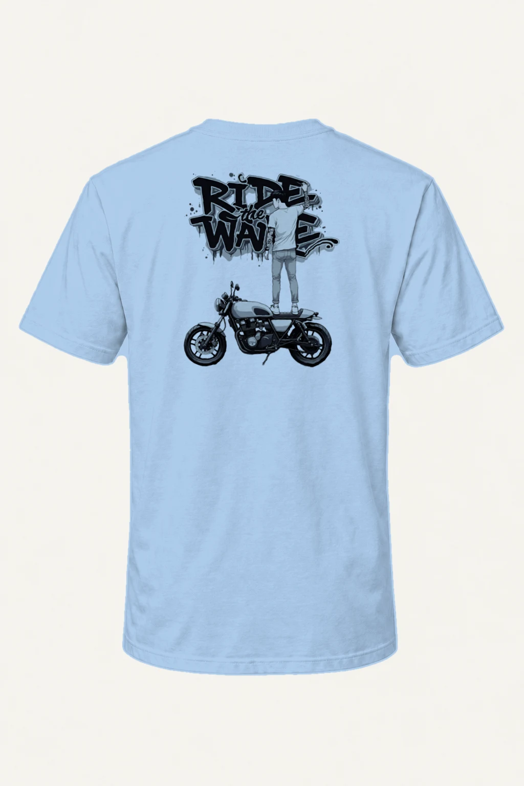 "Ride the Wave" Heavyweight Unisex Crewneck T-shirt | Gildan 5000