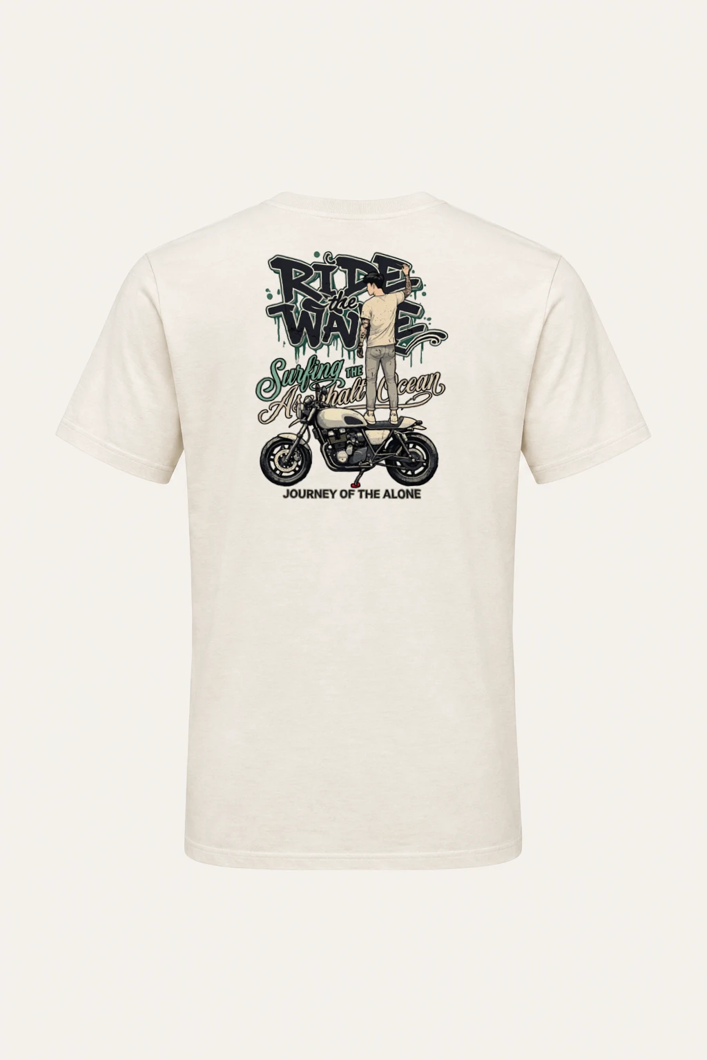 "Ride The Wave" Heavyweight Unisex Crewneck T-shirt | Gildan 5000