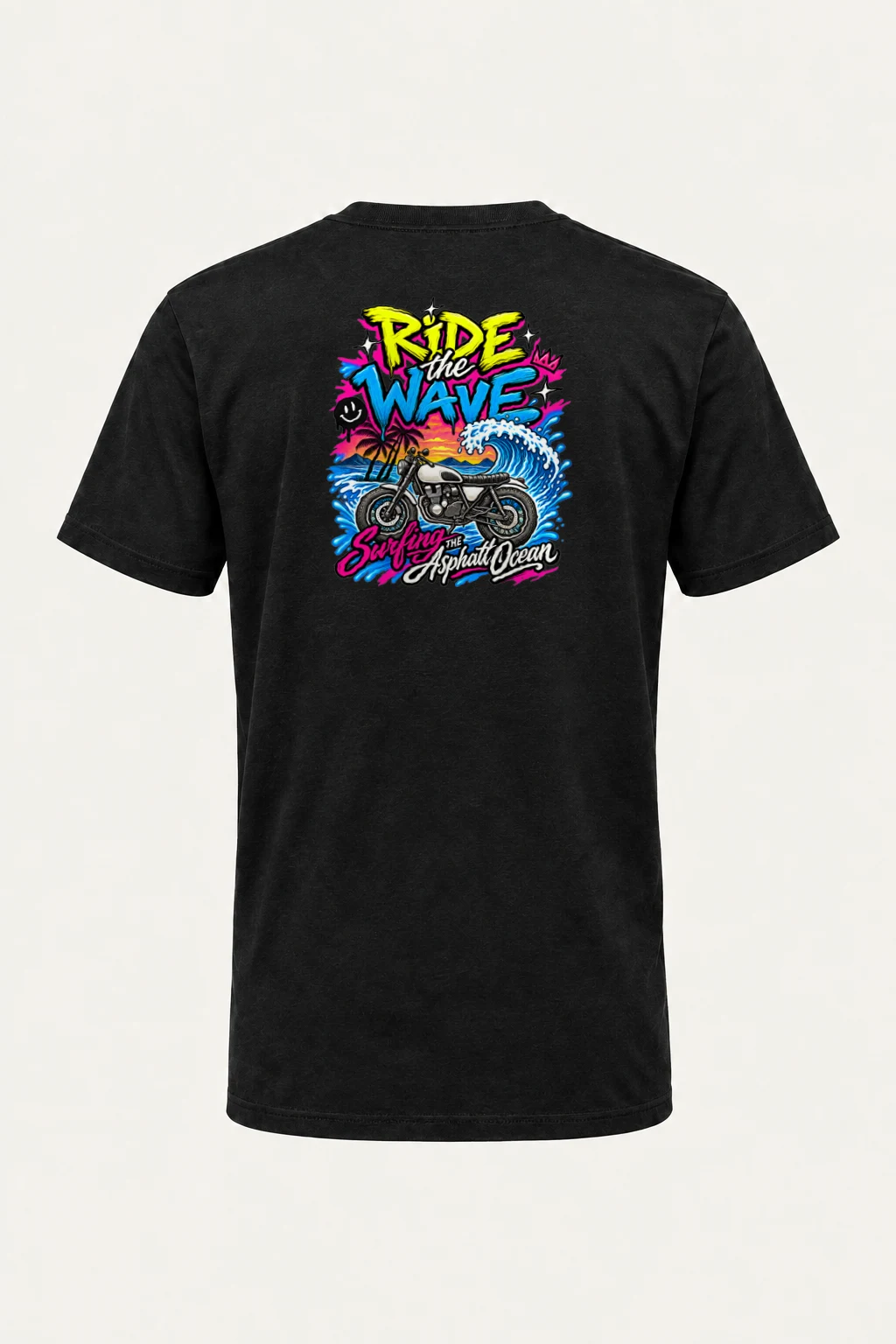 "Ride The Wave" Heavyweight Unisex Crewneck T-shirt | Gildan 5000