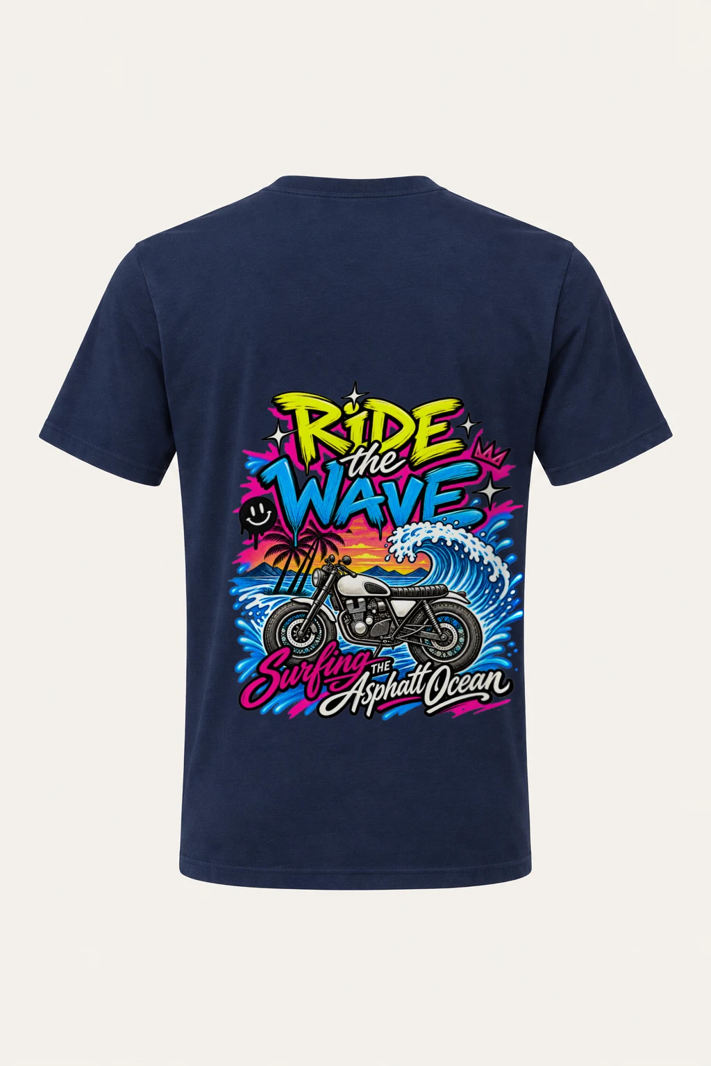 "Ride The Wave" Heavyweight Unisex Crewneck T-shirt | Gildan 5000