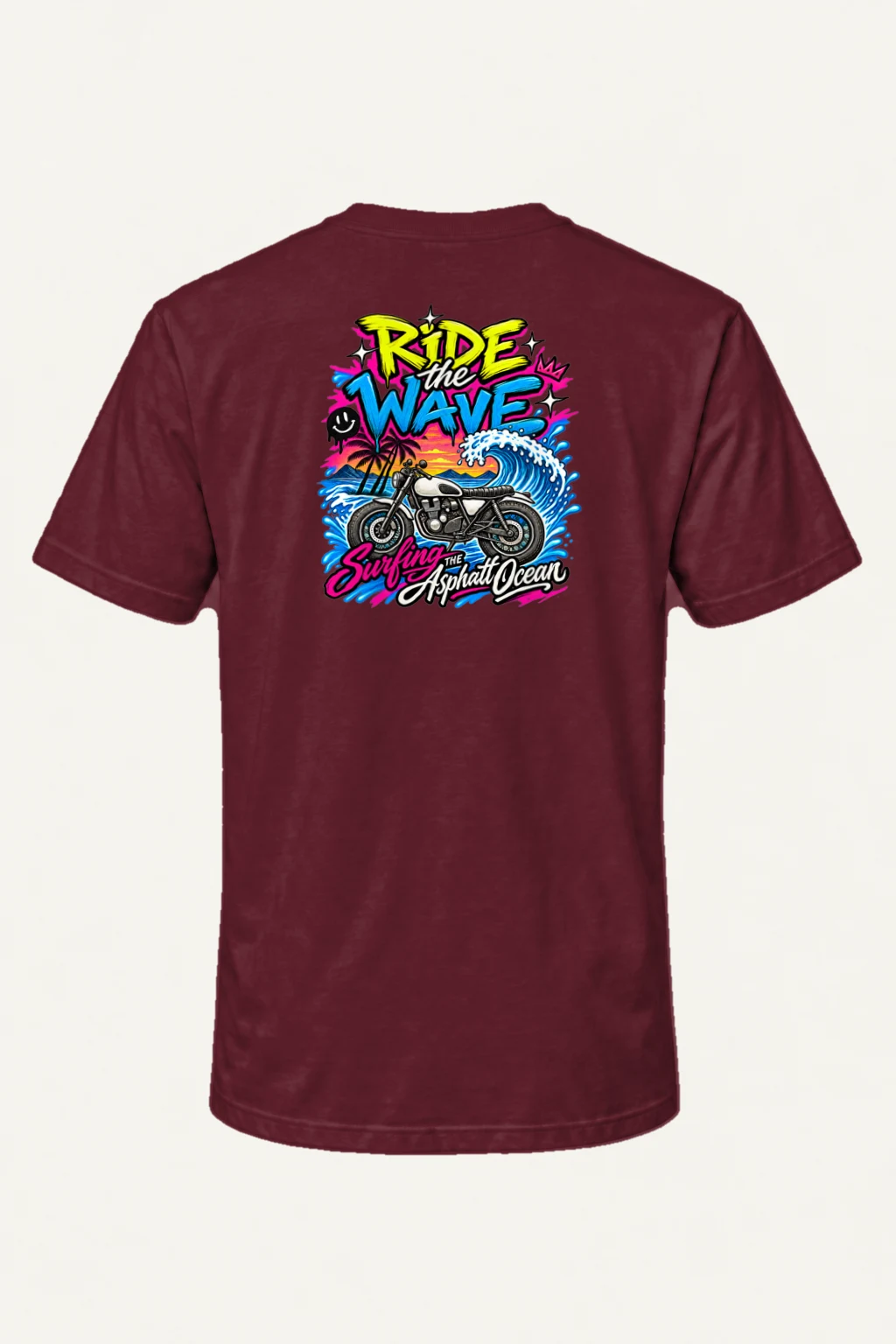"Ride The Wave" Heavyweight Unisex Crewneck T-shirt | Gildan 5000