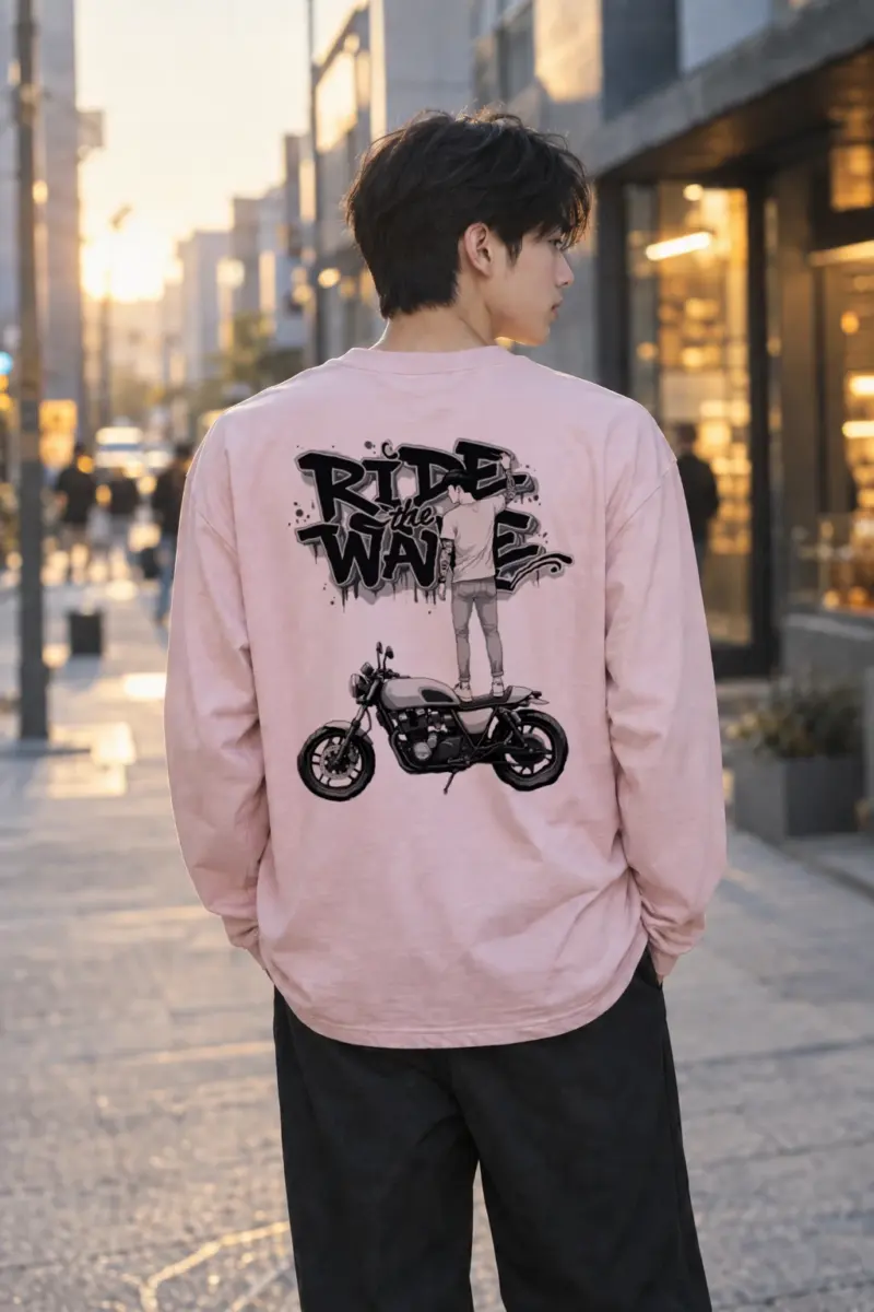 "Ride The Wave" Unisex Longsleeve T-shirt | Gildan 2400