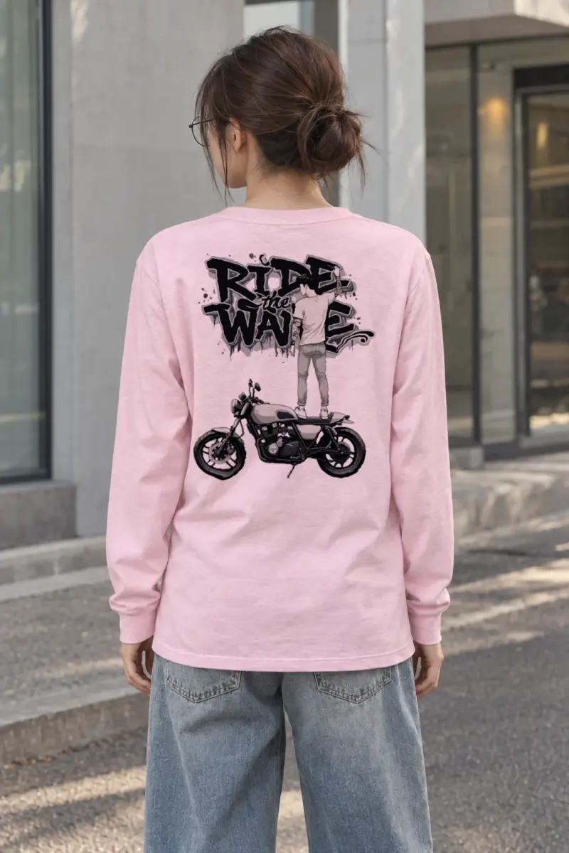 "Ride The Wave" Unisex Longsleeve T-shirt | Gildan 2400