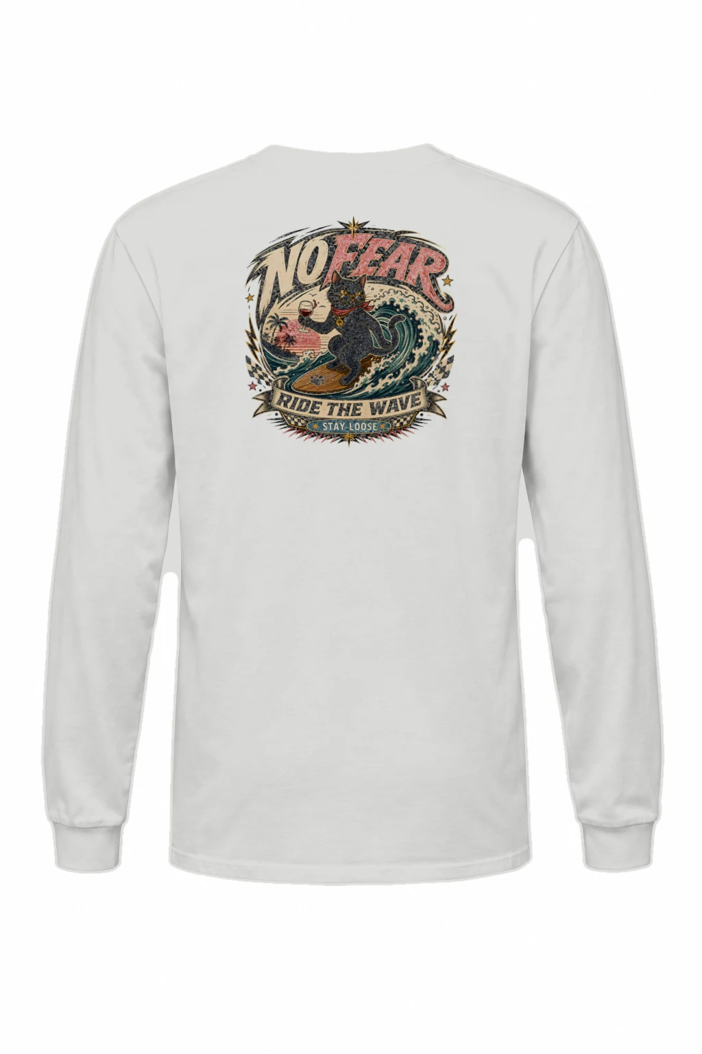 "Ride The Wave" Unisex Longsleeve T-shirt | Gildan 2400