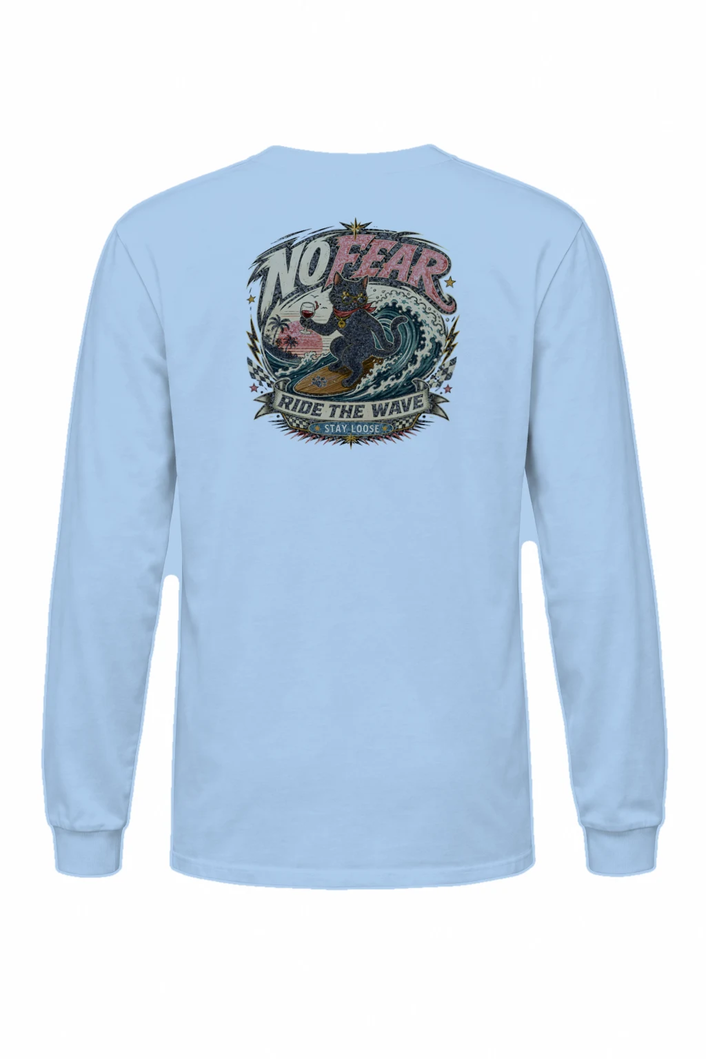 "Ride The Wave" Unisex Longsleeve T-shirt | Gildan 2400