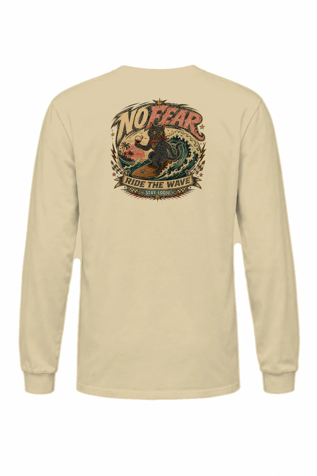 "Ride The Wave" Unisex Longsleeve T-shirt | Gildan 2400
