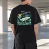 "Ride The Waves" Heavyweight Unisex Crewneck T-shirt | Gildan 5000