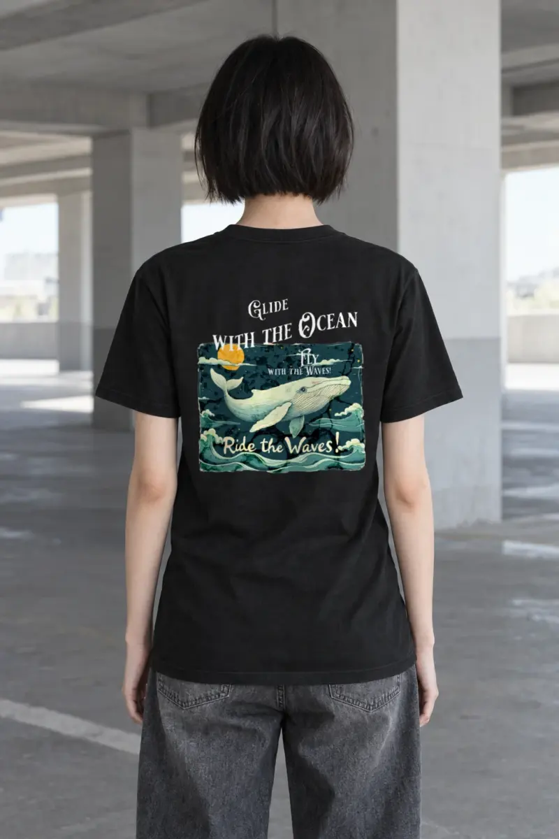 "Ride The Waves" Heavyweight Unisex Crewneck T-shirt
