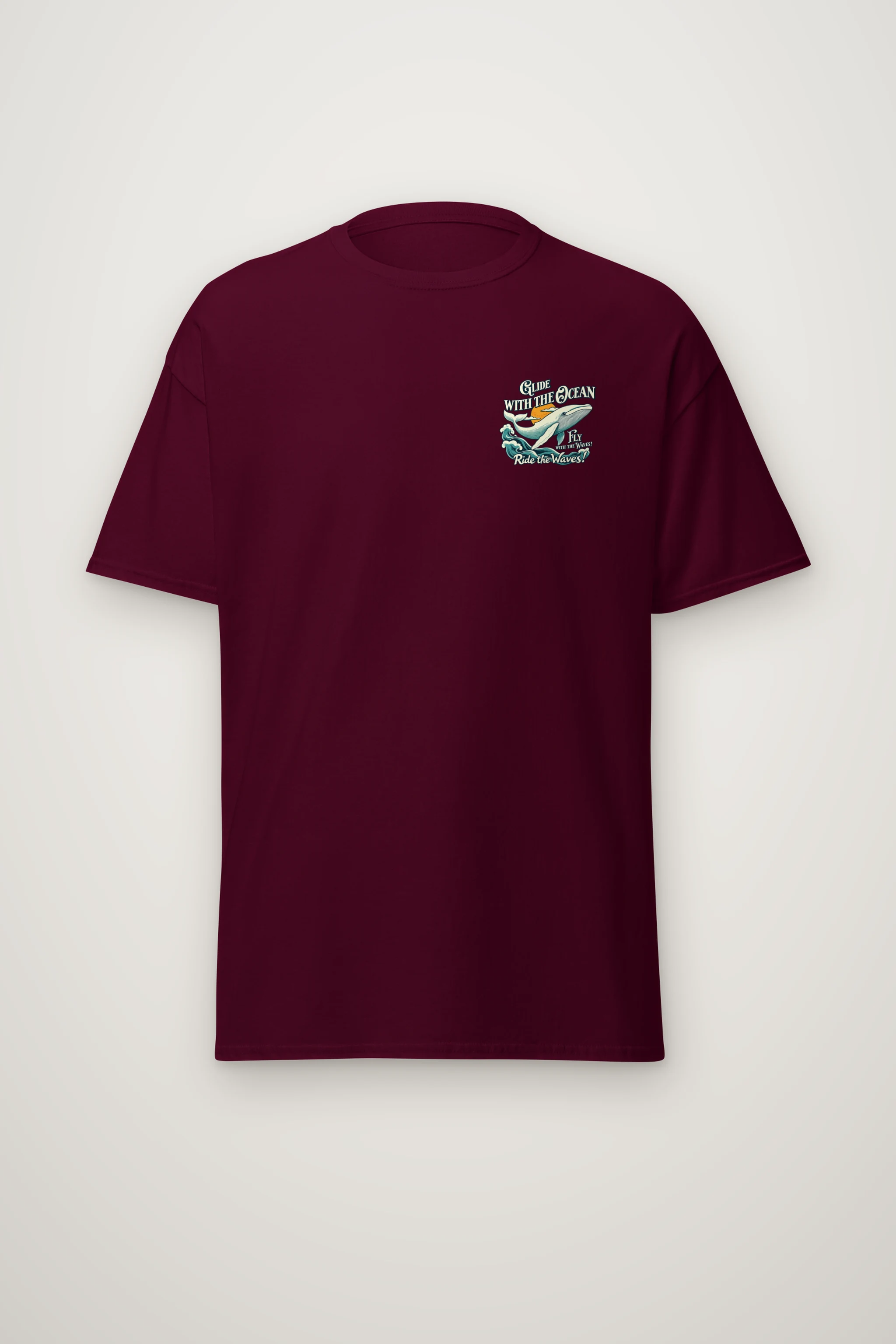 "Ride The Waves" Heavyweight Unisex Crewneck T-shirt