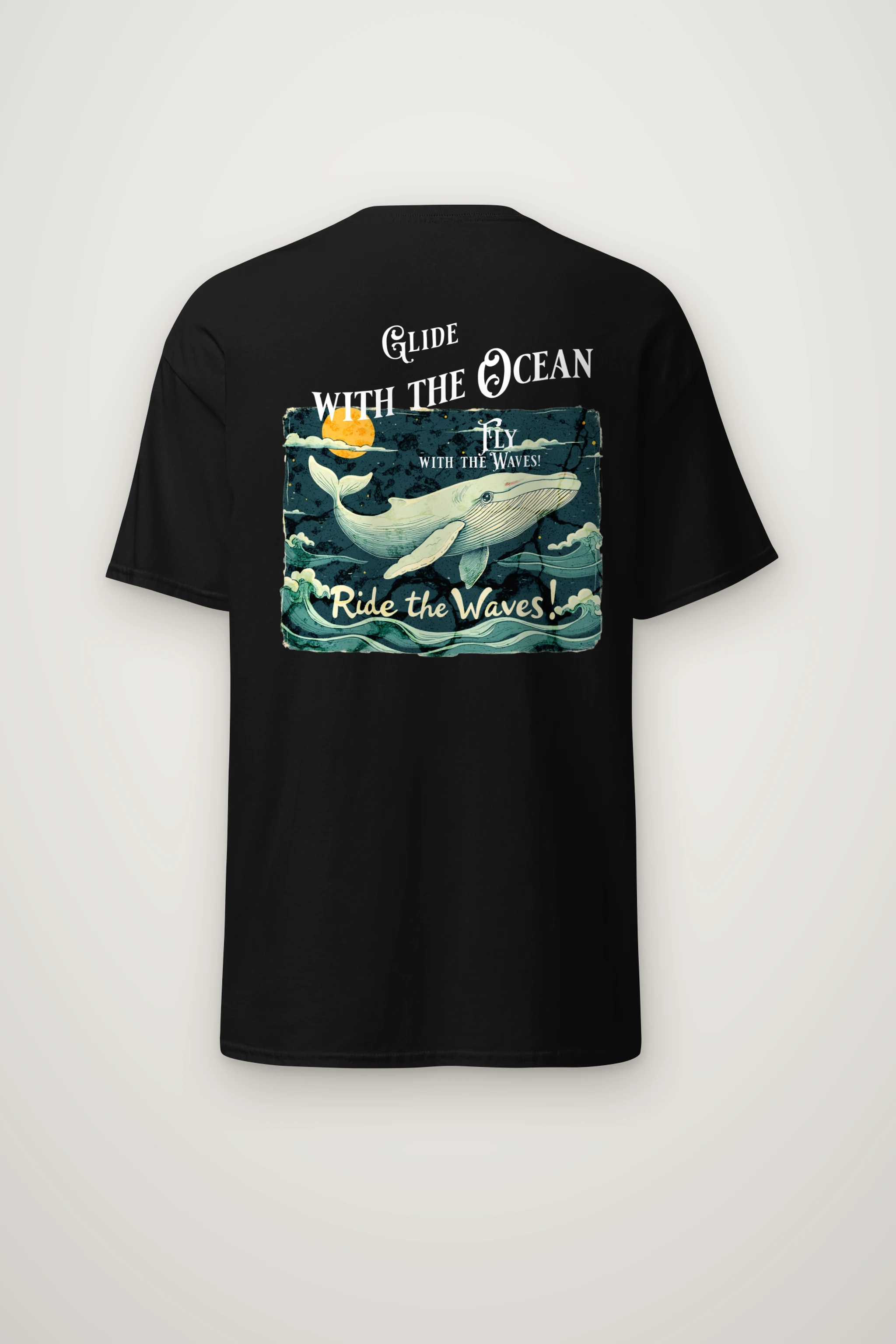 "Ride The Waves" Heavyweight Unisex Crewneck T-shirt