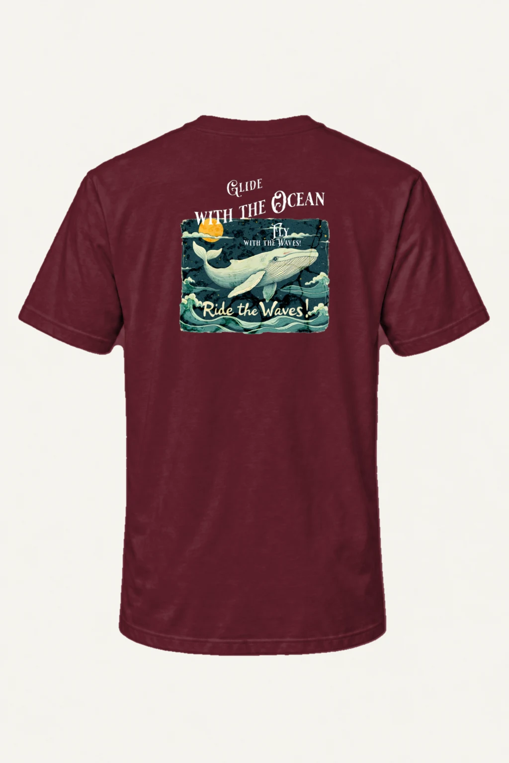 "Ride The Waves" Heavyweight Unisex Crewneck T-shirt | Gildan 5000