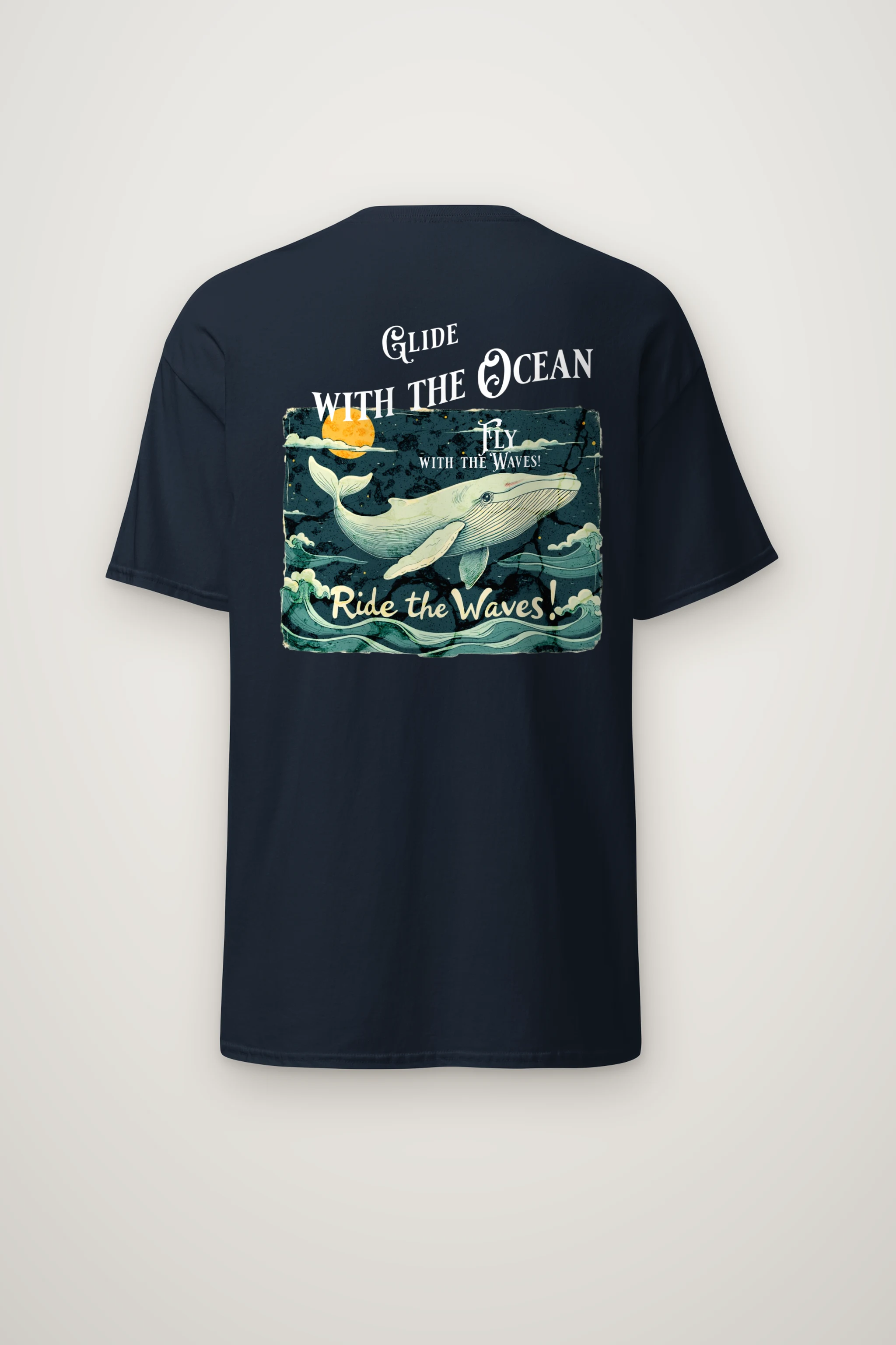 "Ride The Waves" Heavyweight Unisex Crewneck T-shirt