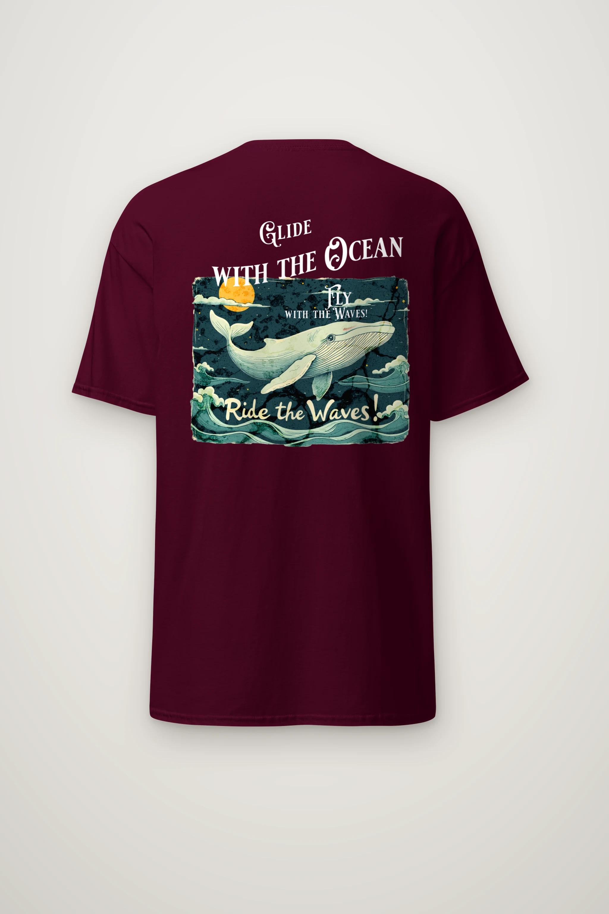 "Ride The Waves" Heavyweight Unisex Crewneck T-shirt